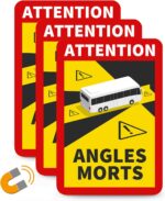 Angles Morts Magnetschild Bus und Wohnmobil für Frankreich Toter Winkel magnetisch haftend