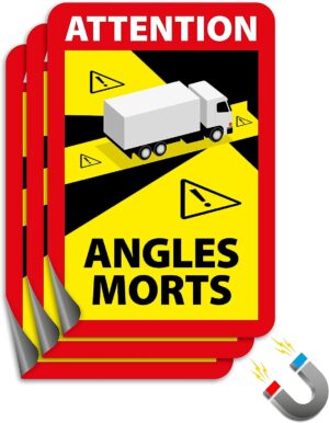 Angles Morts Magnetschild LKW für Frankreich Toter Winkel magnetisch haftend